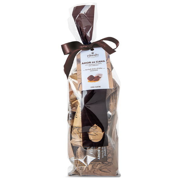 Immagine di TARTUFI DOLCI D’ALBA ASSORTITI CON NOCCIOLE E ZUCCHERO DI CANNA GREZZO - 150g