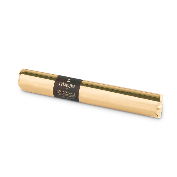 Immagine di TORRONE FRIABILE CON NOCCIOLE RICOPERTO DI CIOCCOLATO FONDENTE - 250g